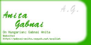 anita gabnai business card